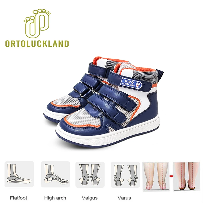 Ortoluckalnd Boys Orthopedic Shoes Toddler Clubfoot Sneakers Winter Running Tiptoe Flatfoot Arch Support Footwear Size24-36