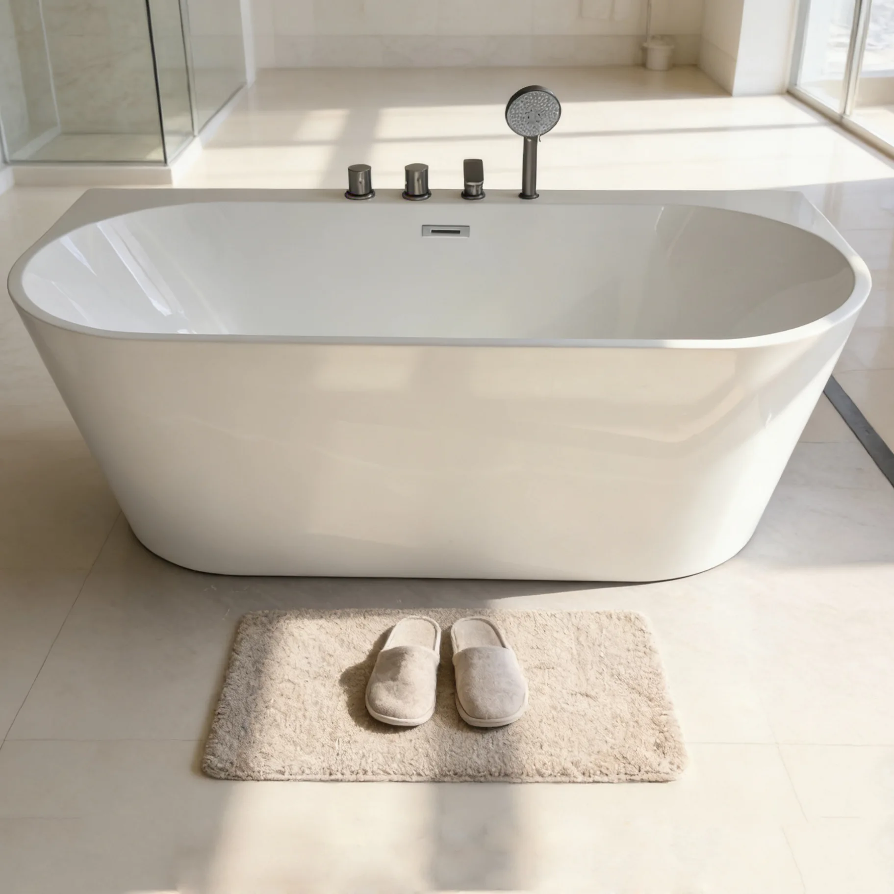 Acrylic bathtub Home hotel Engineering Factory direct sales Seamless integrated independent bathtub Bath