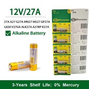 12V 27A L828 Baterai Alkaline G27A MN27 MS27 GP27A A27 V27GA A27BP K27A VR27 untuk Bel Pintu Mainan Remote Control Daya Alarm 8 baterai 12v 27a penjualan terbaik - №