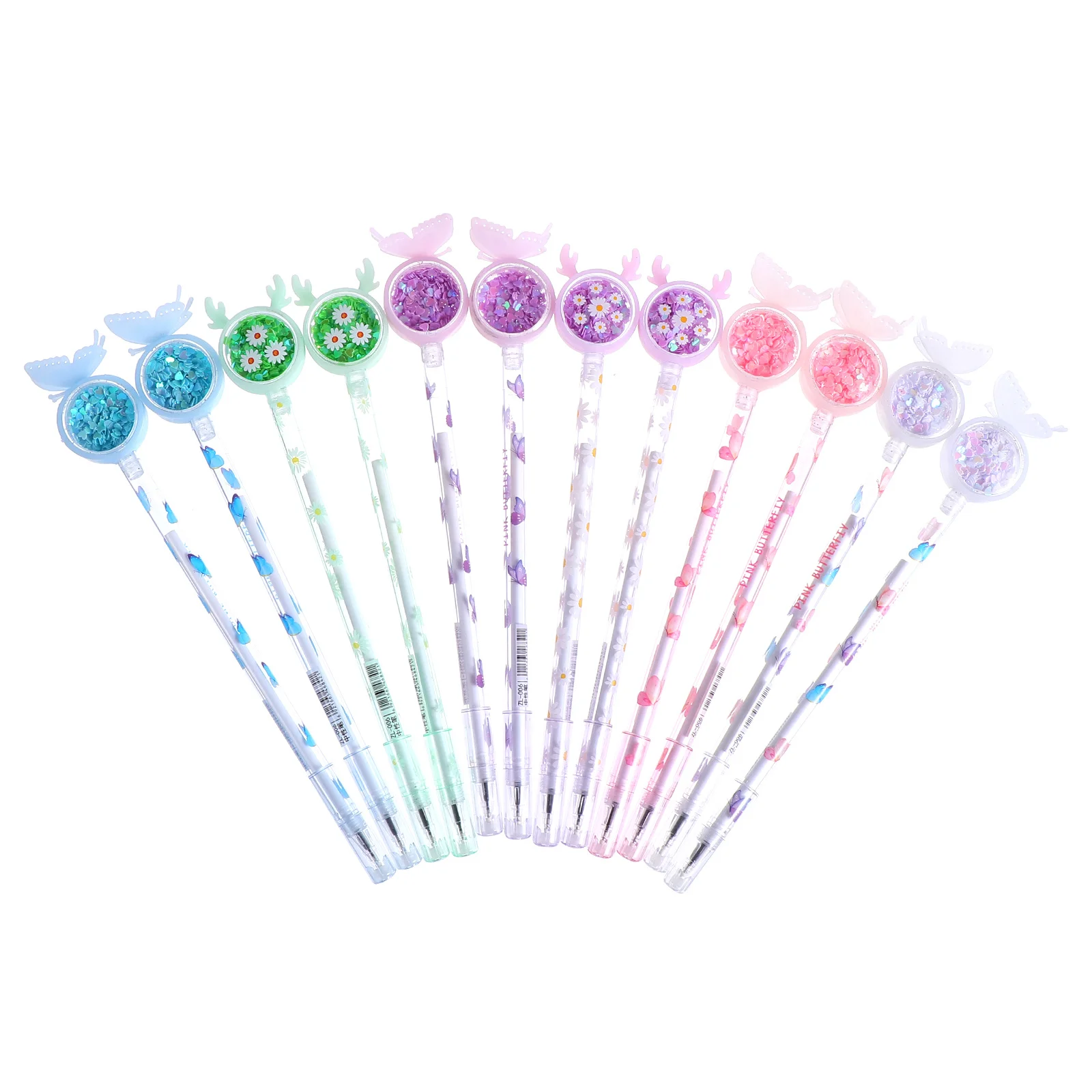 

12 шт., блестящие ручки с блестками, гладкая ручка, чернильные ручки для учителей, студентов, классов, идея подарка, очаровательный набор канцелярских принадлежностей