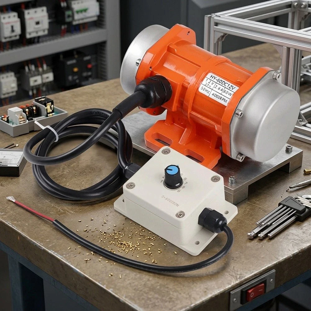 Concrete Work 12V Vibration Motor 4000 RPM Motor Anti-Rust Coating Fast Heat Dissipation Lightweight Aluminum Shell