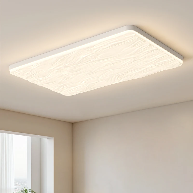 Full Spectrum Living Room Ceiling Light Natural Wood Style Modern Bedroom LED Light Eye-Friendly Master Bedroom Lighting Fixture