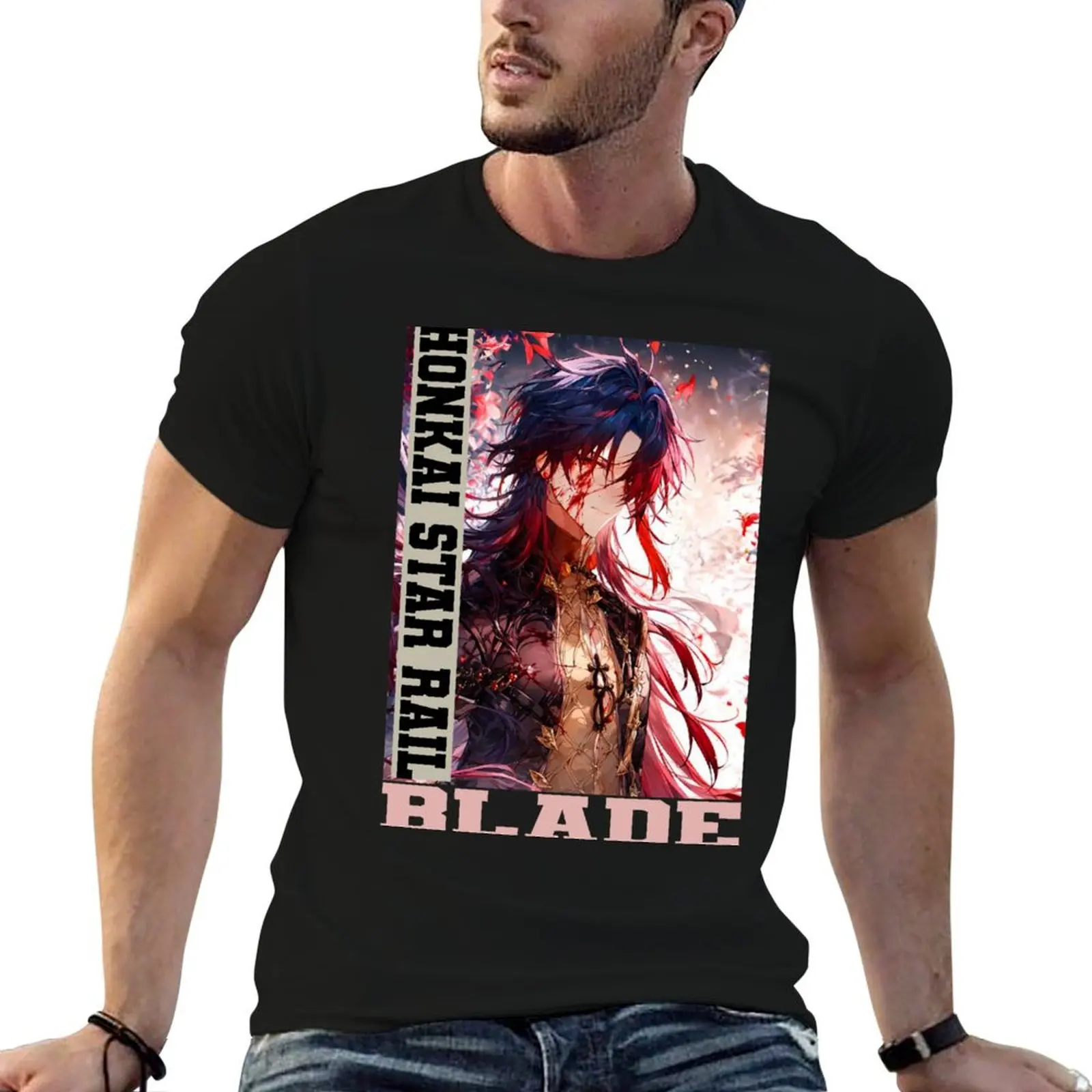 Blade - Honkai Star Rail T-Shirt Plus Size Solid Color T-Shirt