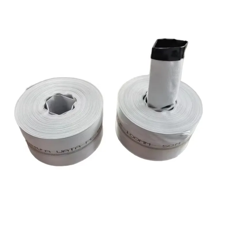Manguera de agua plana trenzada de PE de 2,5 pulgadas para riego de jardines y tierras agrícolas, aspersores de jardín, fábrica de mangueras de riego