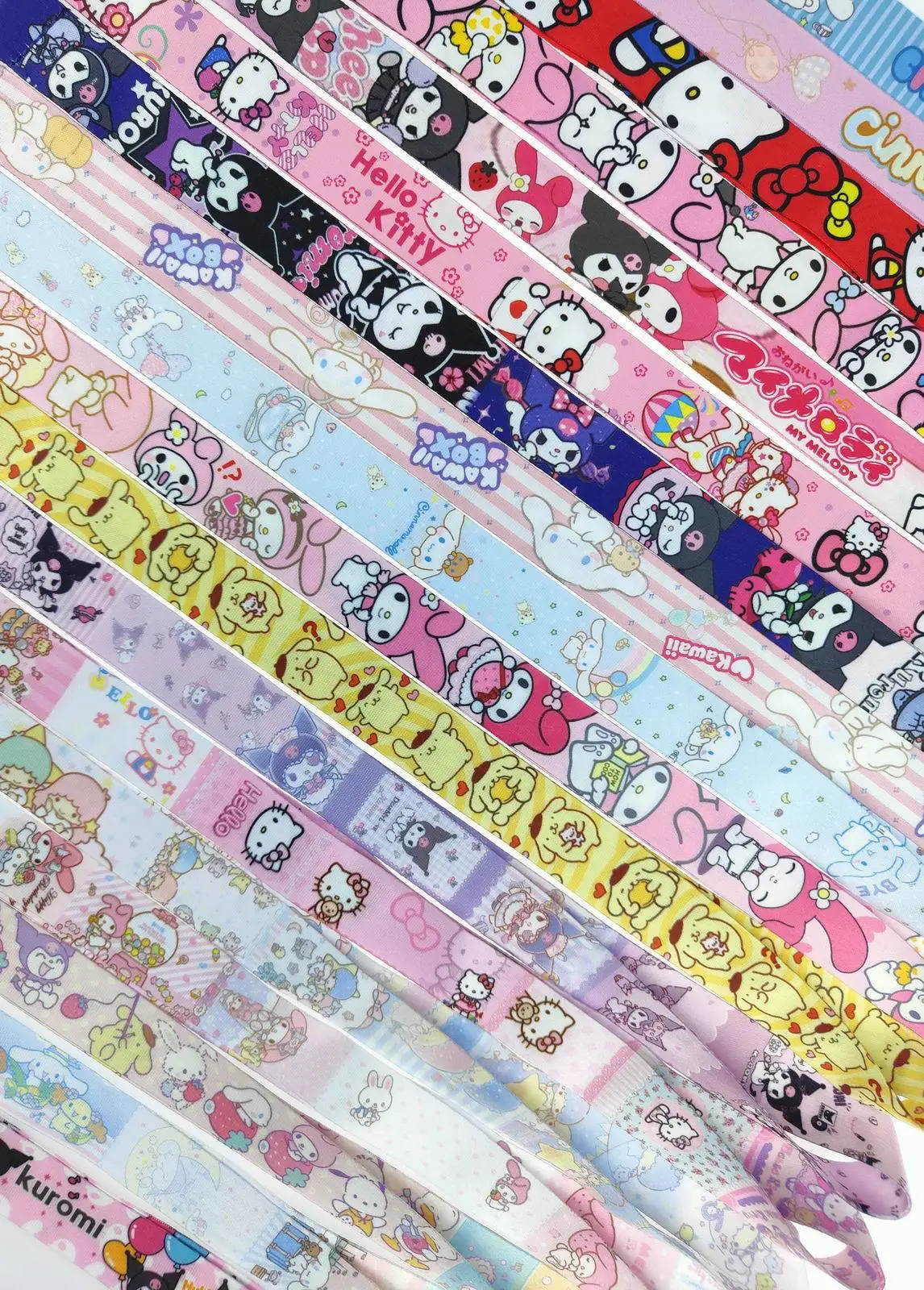 Wholesale Cartoon POP MART Sanrio Key Lanyard ID Badge Holders Animal Phone Neck Straps with Keyring Phone Accessories X006