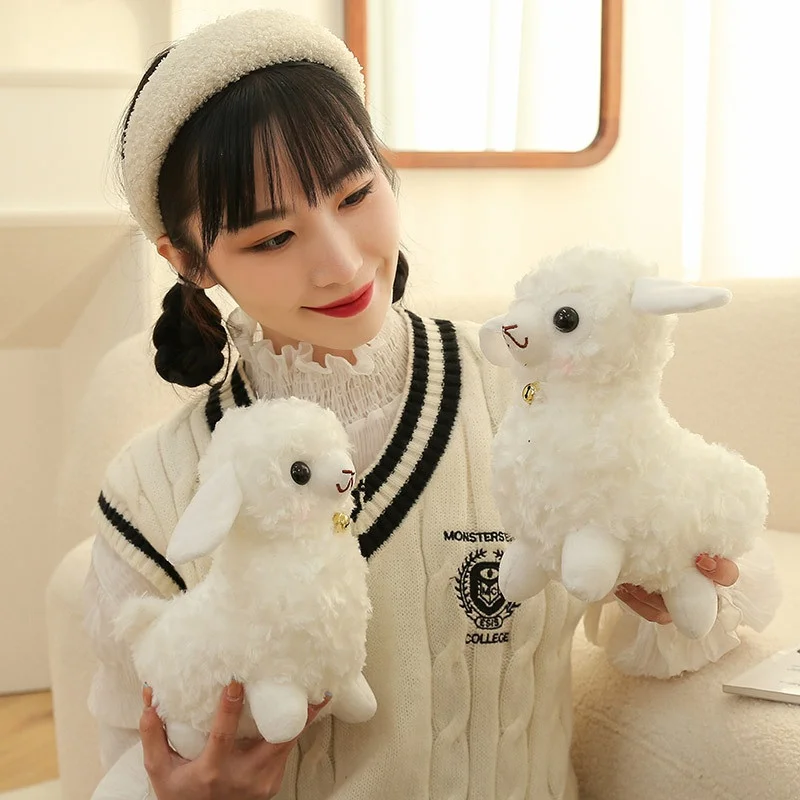 New Ultra Cute Realistic Baby Lamb Plush Toy Super Soft Fluffy Stuffed Animal Doll with Lifelike Details Kids Gift Wholesale