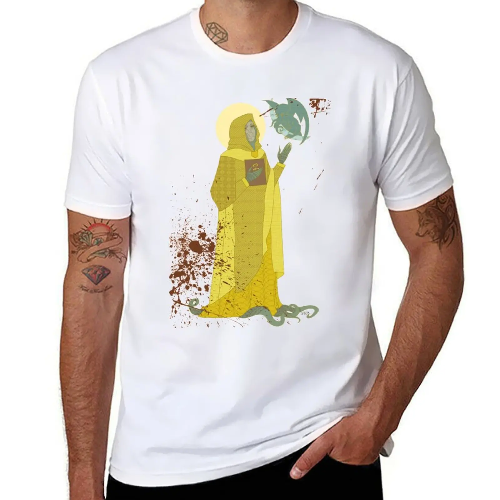 

Saint Hastur of the Yellow Sign T-Shirt man tshirt t shirts for man pack cotton T-Shirt