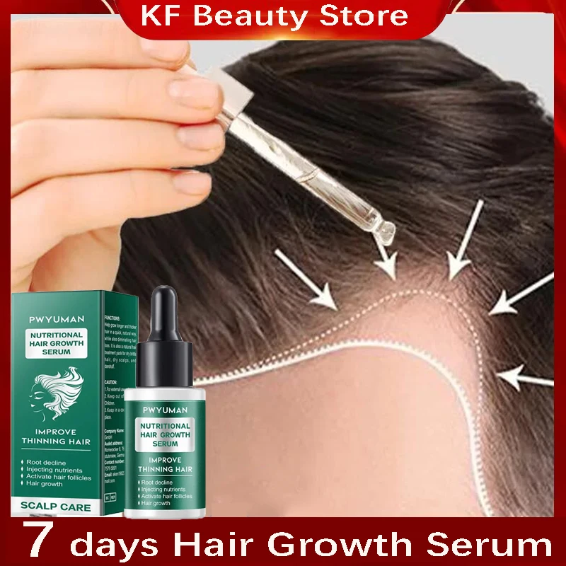 7 dias gengibre soro de crescimento do cabelo rápido promover produtos de recrescimento do cabelo anti perda de cabelo reparação couro cabeludo calvície nutrir cuidados com a raiz do cabelo