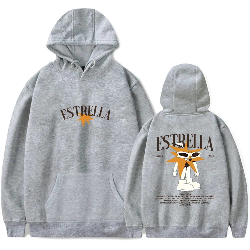 Mora Estrella World Tour Felpa con cappuccio vintage anni '90 Felpa unisex Harajuku Hip-hop Streetwear Primavera e autunno Capispalla Moda