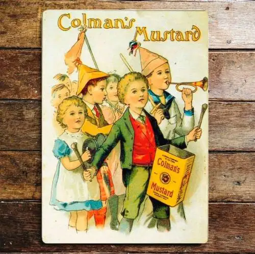 Colmans mustard band - metal advertising wall sign