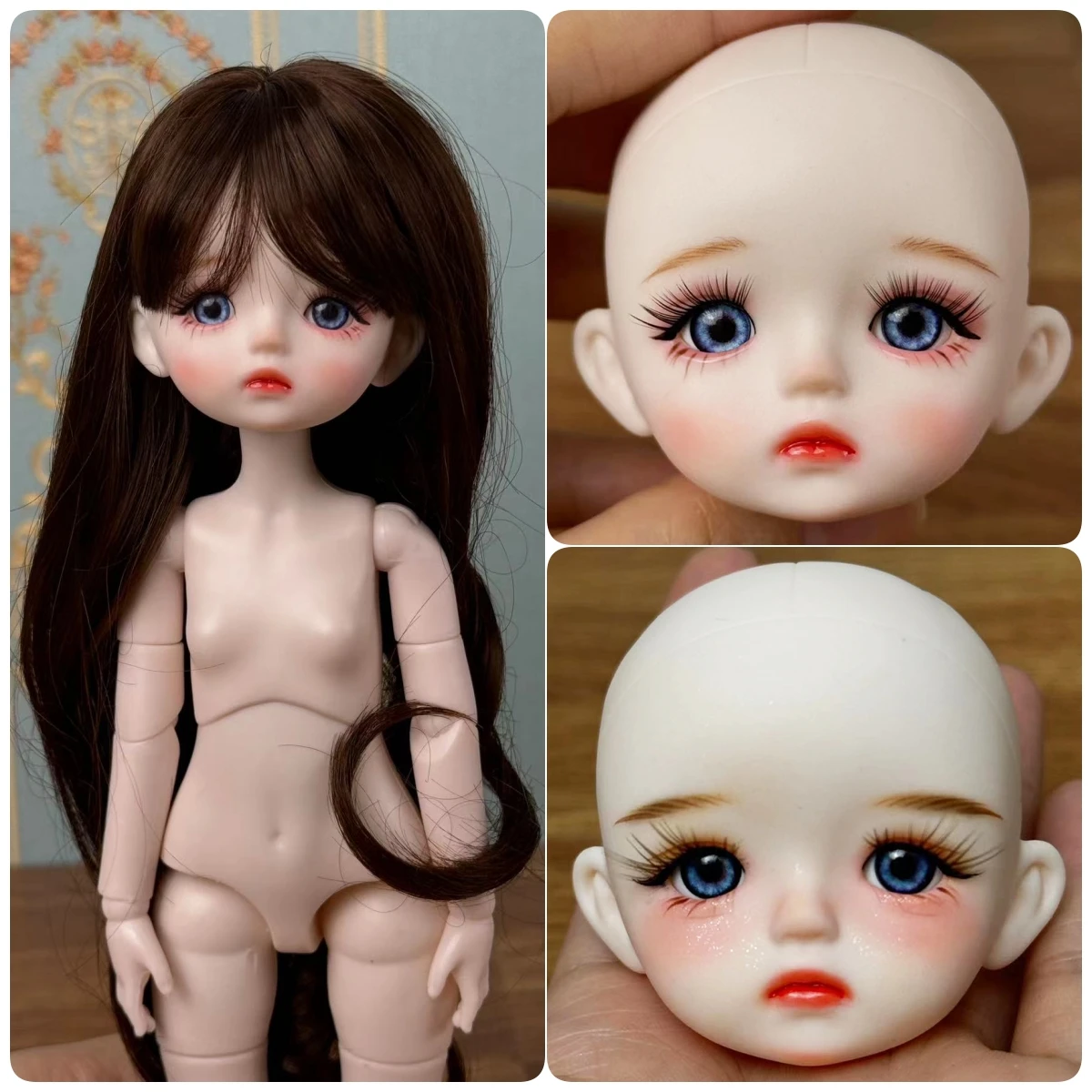 Sweet Doll DIY 1/6 BJD Doll Head Makeup 30cm Ball Jointed Doll Girls Dolls Toy Birthday Gift