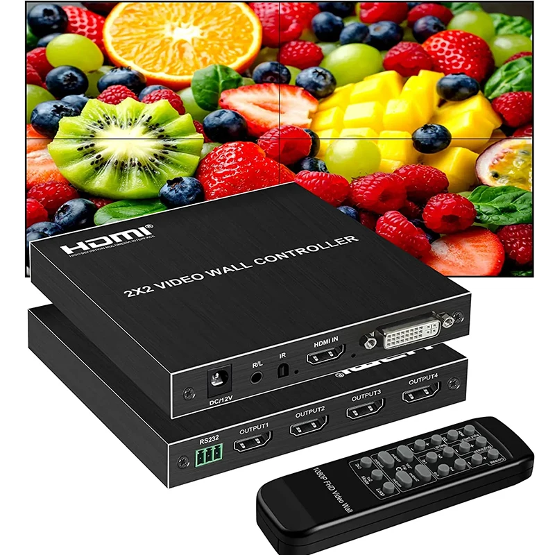 Настенный видеоконтроллер HDMI, 2x2, 1080P, 60 Гц, 1x2, 1x4, 1x3, 2x1, 3x1