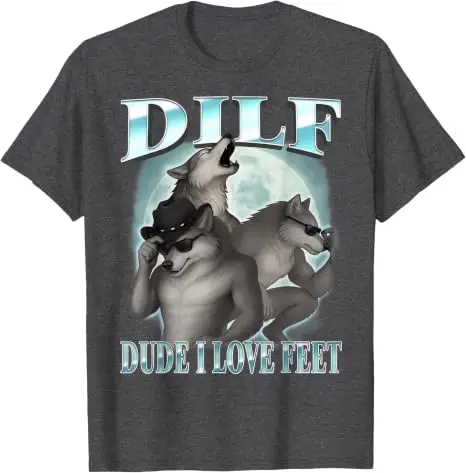 Alter, ich liebe Füße, lustiges Alpha-Werwolf-Mond-Bootleg-Meme-T-Shirt, Y2k-Werwolf-Mond, weiche Baumwoll-T-Shirts, Herrenmode, Ästhetik – Detail 15