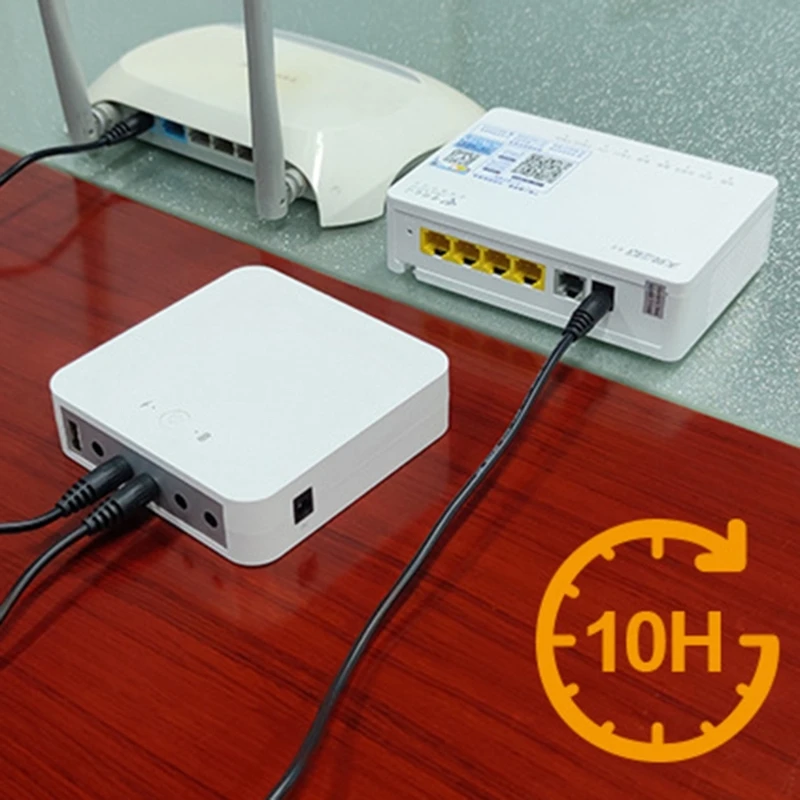 

13200mah UPS Uninterrupted Power Supply 5V 9V 12V 19V Multiple Output for Wireless Router Modem LED Light CCTV Camera