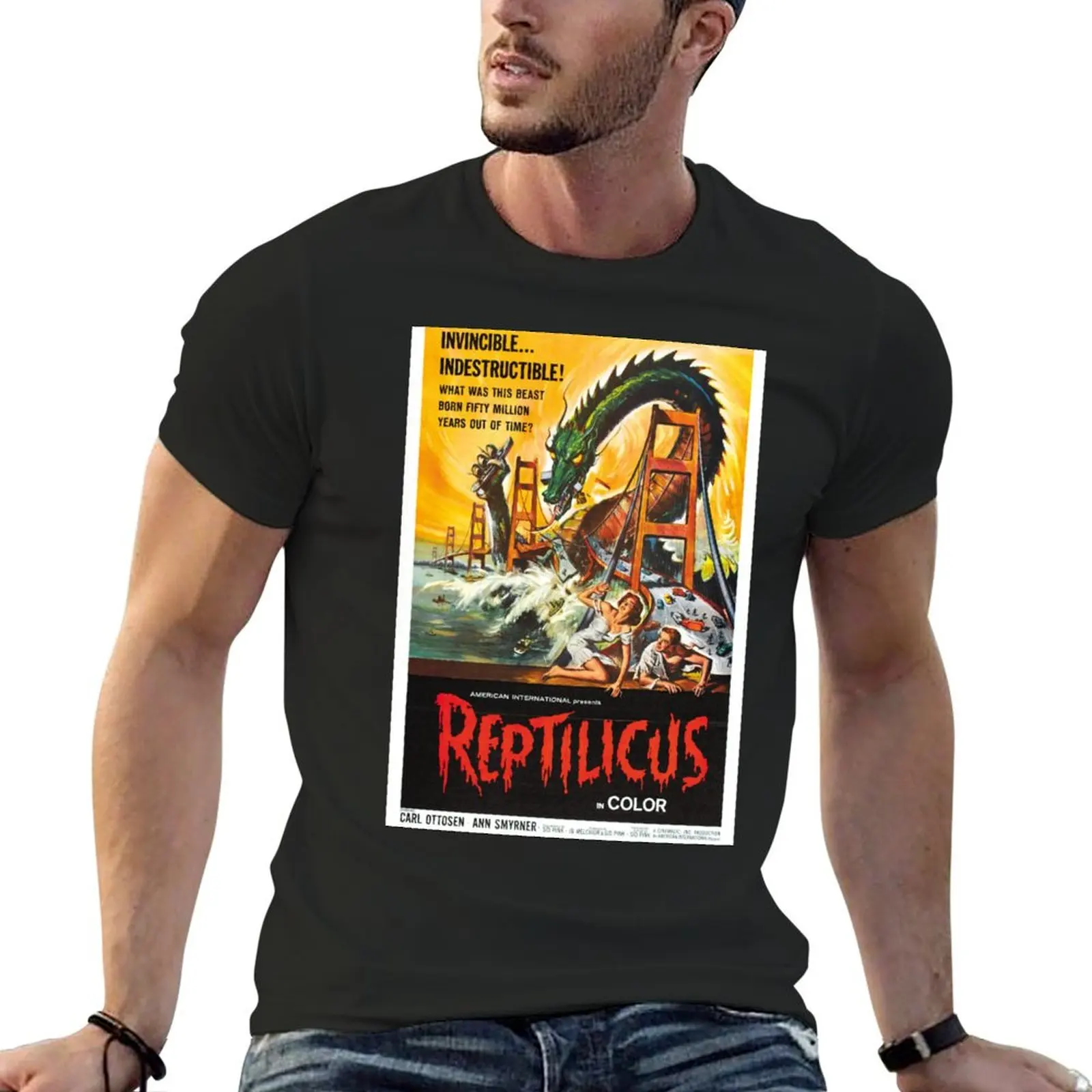 REPTILICUS 1963 - VINTAGE MOVIE POSTER SERIES - PROSIT T-Shirt customs design your own anime stuff men clothes