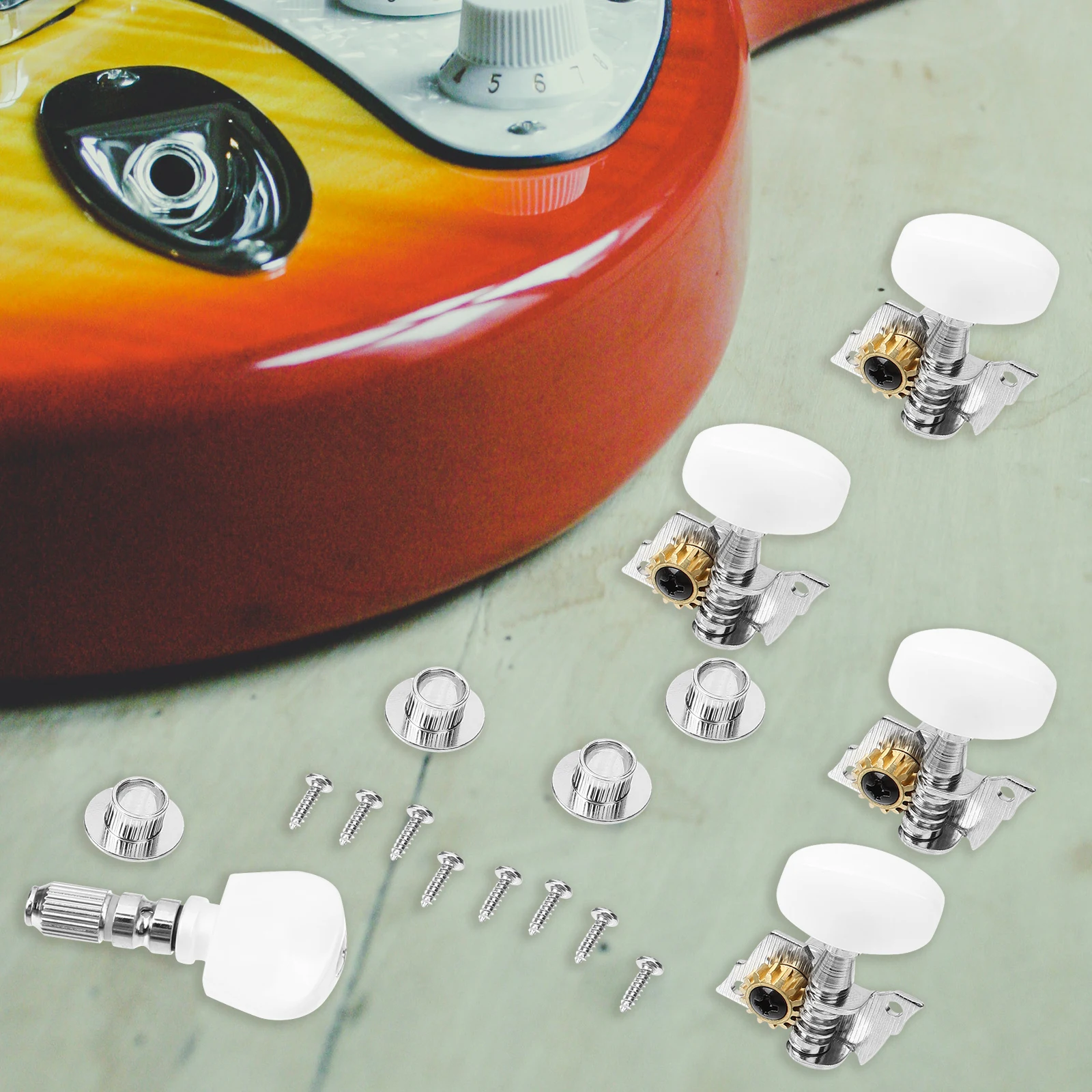 

1 Set Banjo Tuning Pegs Replacement Zinc Alloy Guitar Tuners Keys Durable Rust Resistant Easy Install Banjo Accessories Parts