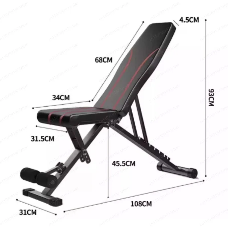 Adjustable Folding Dumbbell Stool Supine Board for Home Workout Sit-up Assistant Abdominal Device