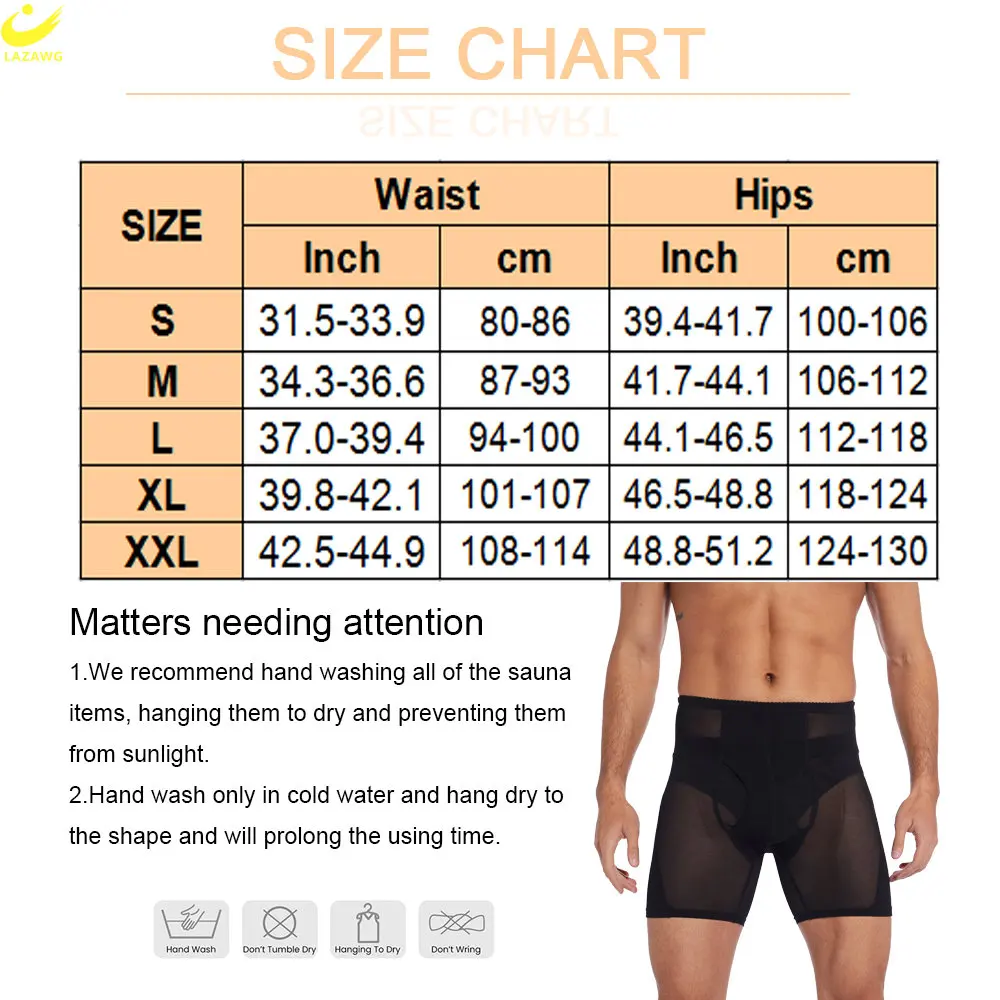 LAZAWG Men Padded Butt Lifter Panties Push Up Booty Lifting Underwear Tummy Control Hip Enhancer Shorts Slimming Shapewear