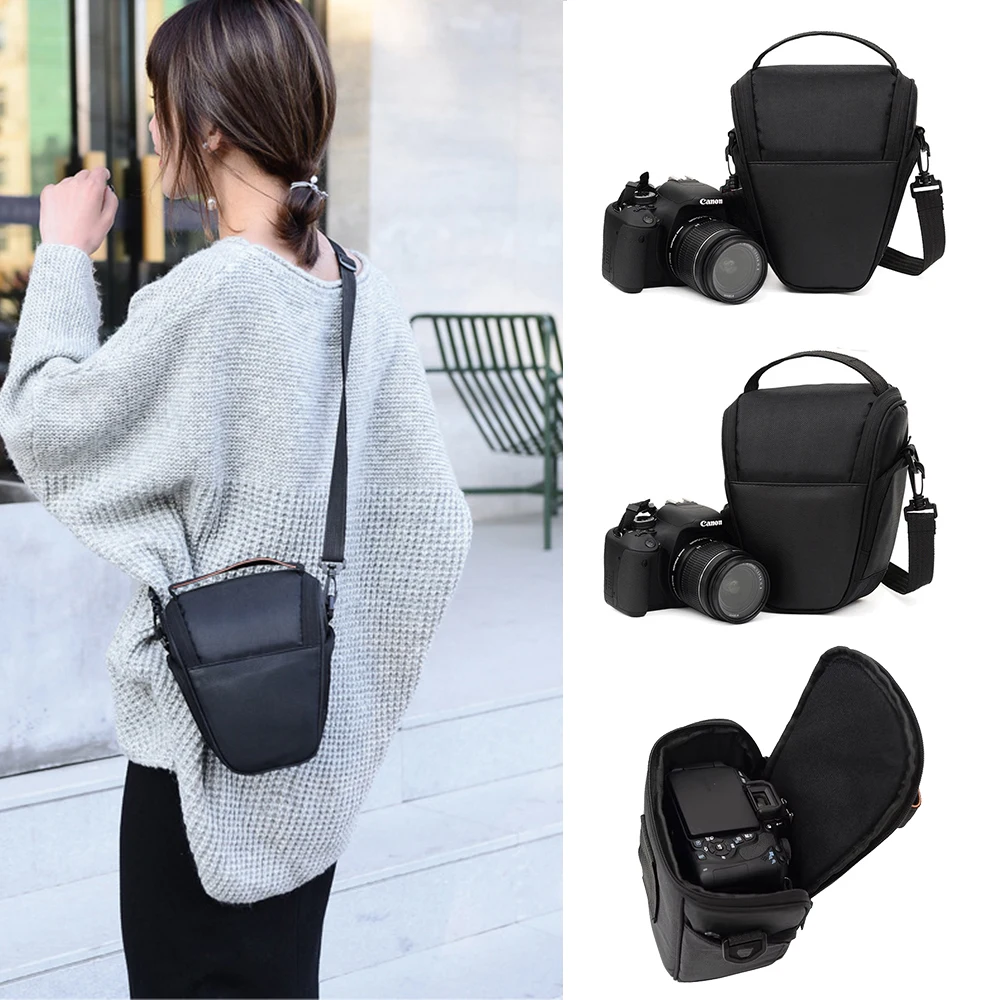 DSLR Digital Camera Bag Nylon Shoulder Bag Equipment Waterproof Camera Micro Single for Nikon Canon Sony Panasonic Crossbody bag