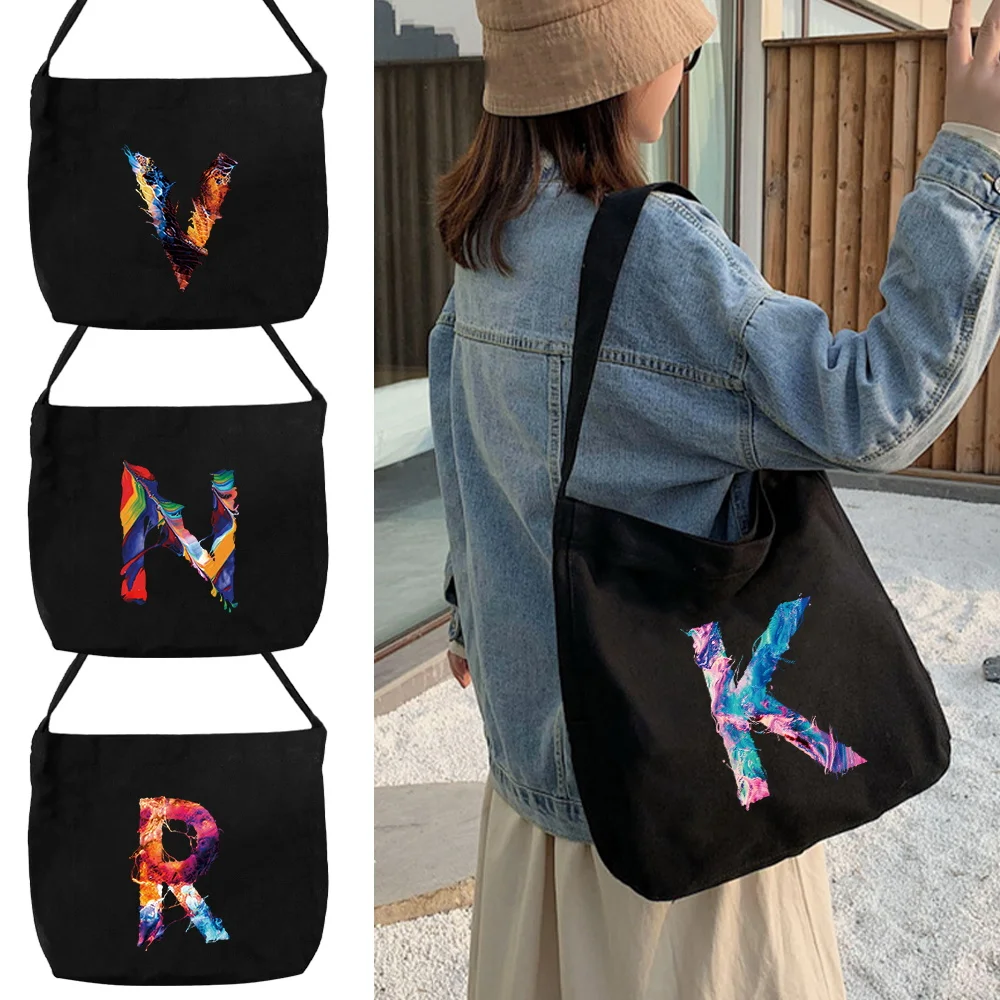 

Shoulder Bags Shopping Bag Aesthetic Travel Tote Bags Versatile Paint Printing Series Handbag for Women's Bag Commute Organizer