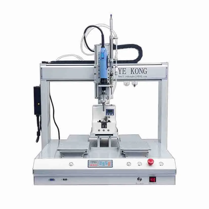 Dual-platform high-efficiency screw locking machine with low failure rate Air-blowing screw machine for the electronics industry