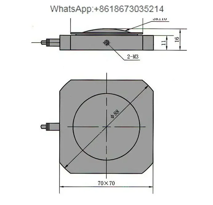 DYTB-001 40CR Alloy Steel Flat Structure  Car Pedal Force Load Cell 0-200kg