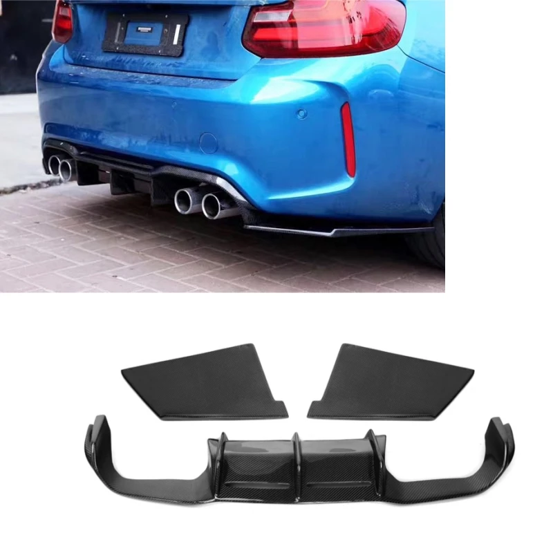 Carbon Fiber MTC Style Rear Bumper Diffuser Splitter Front Lip For BMW M2 F87 M2C 2014 2015 2016 2017 2018 2019 F87 Diffuser