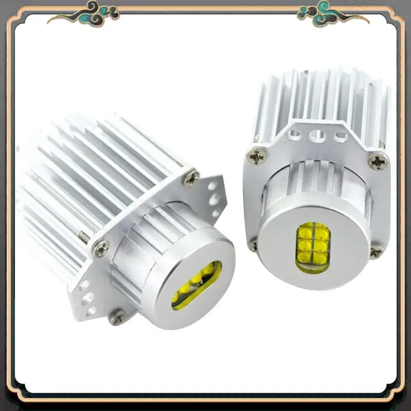 

M45K-2Pcs Angel Eyes Canbus 80W LED Headlight Marker Light Bulbs Error Free For -BMW E90 E91 3 Series 2005-2008 Super White