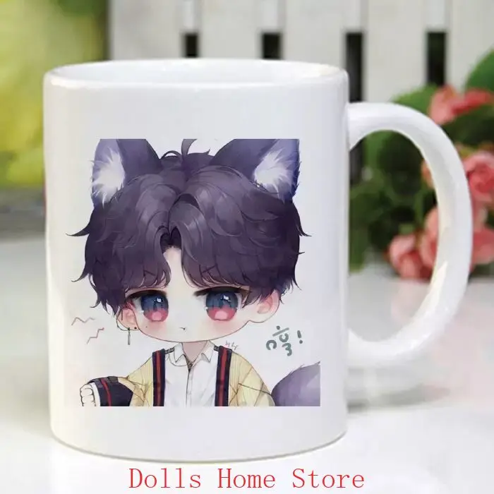 

Role Play Love and Deepspace Birthday Gift Mug Cosplay Ceramic Water Cup Coffee Cup Cartoon Xavier Zayne Rafayel Game Anime