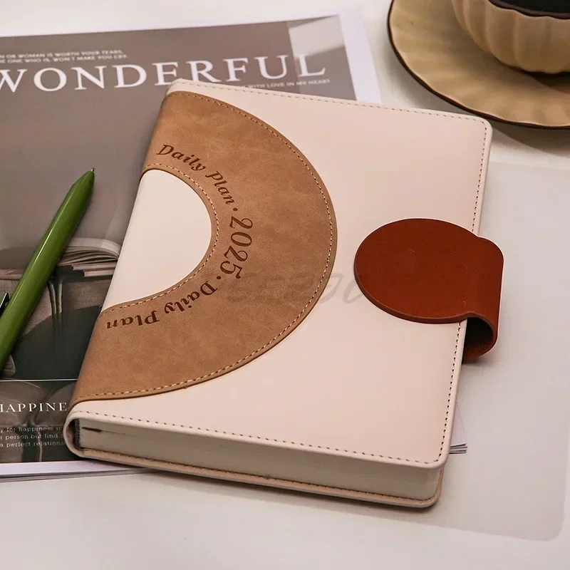 2025 Schedule Week's Plan Year's Efficiency Manual 365 Day Office Work Notebook Calendar Book Available in Multiple Colors