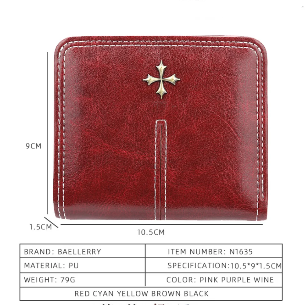 New Mini Women Wallets  Fashion Small Wallets Zipper PU Leather Quality Female Purse Card Holder Wallet image 6
