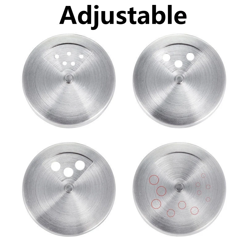 Seasoning Bottle Stainless Steel Rotating Spice Storage Box Condiment Jar BBQ Cooking Herbs Pepper Toothpick Holder Salt Shaker