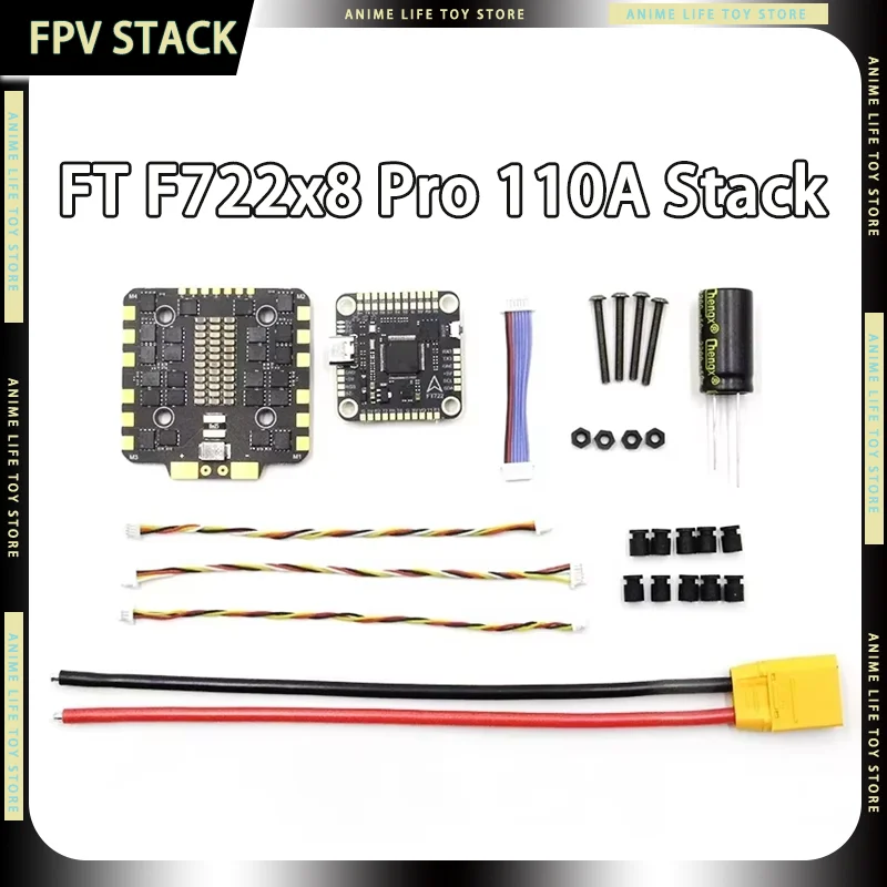 

FT F722X8 Pro 110A Stack FPV Controller ESC 4IN1 3-8S LIPO 12-36V ELRS,TBS,SUBS For Betaflight Racing Drone FPV Boy Gifts