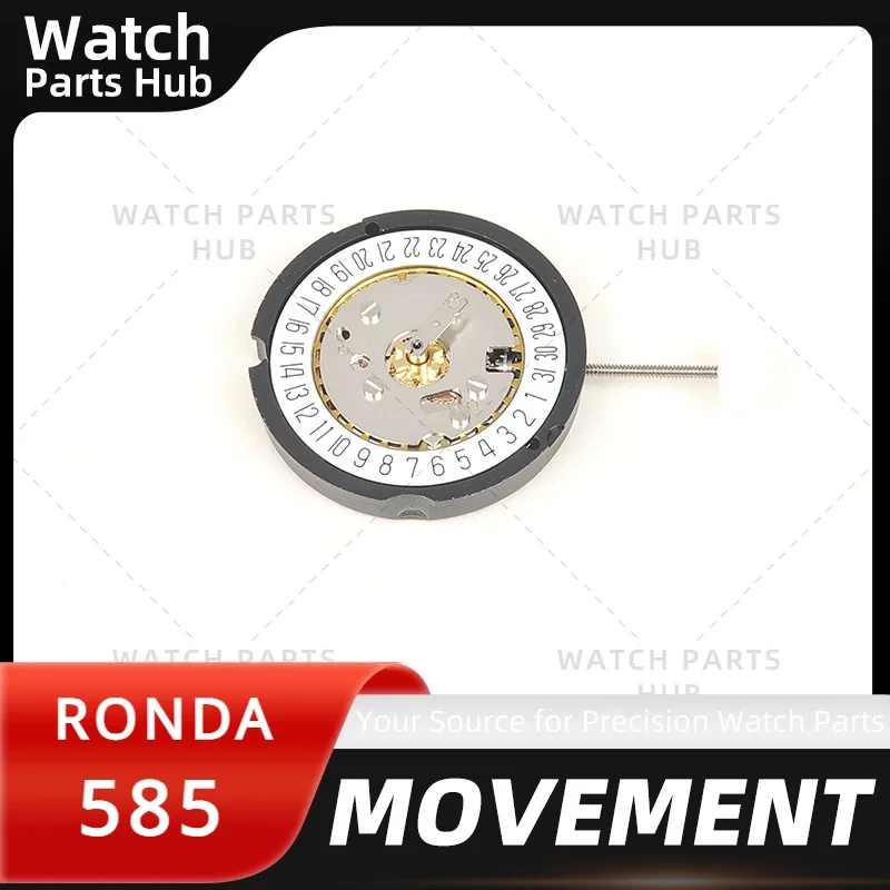 Watch Accessories Swiss Movement Ronda 585 Quartz Movement Date At3/6 Electronic Movement, Original and New