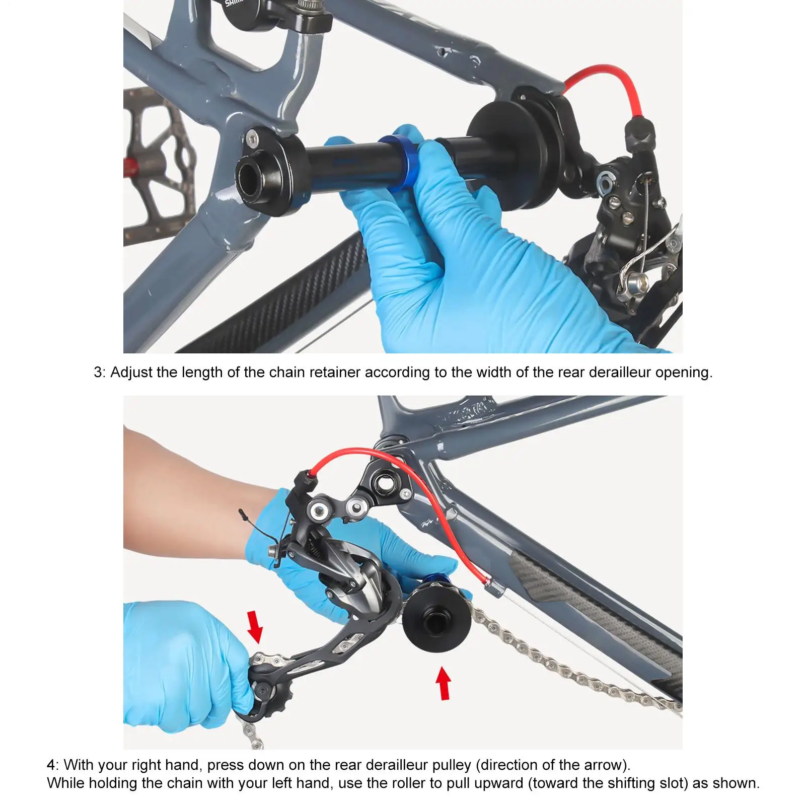 

Bike Chain Tension Holder Thru-Axle Compatible Fixer Quick Release Bicycle Chain Tensioner For Mountain Biking Rough Terrain