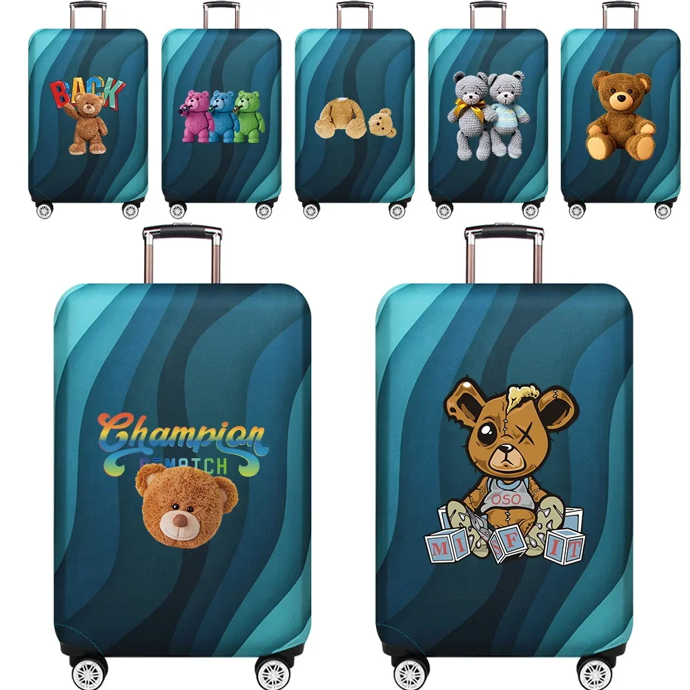 

Luggage Cover Travel Suitcase Protective Cover Bear Series Dust-Proof Stretch Fabric for 18-32inch Baggage Case