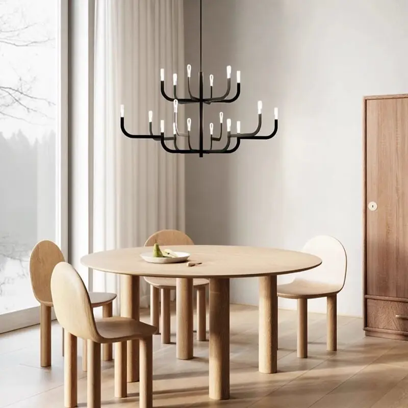 Italian Minimalist Restaurant Led Chandelier Home Decoration, Hollowed Out Villa Living Room Hallway Branch Lighting Fixtures