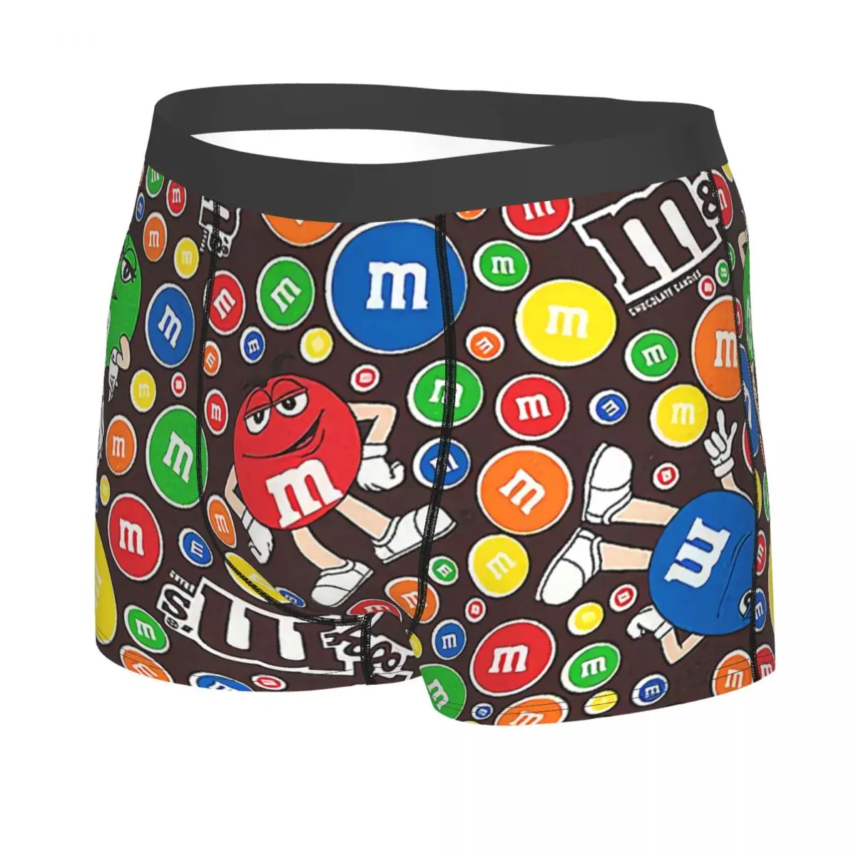 Custom Funny M&M\'s Chocolate Collage Underwear Men Stretch Boxer Briefs Shorts Panties Soft Underpants For Male