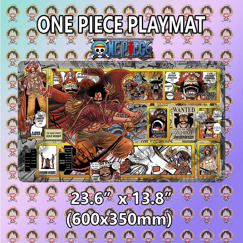 

Anime One Piece OPCG Card Game Playmat Gaming Desk Pad Rubber Lock Edge Mouse Pad Boardgame Collectible Decor For Game Fans