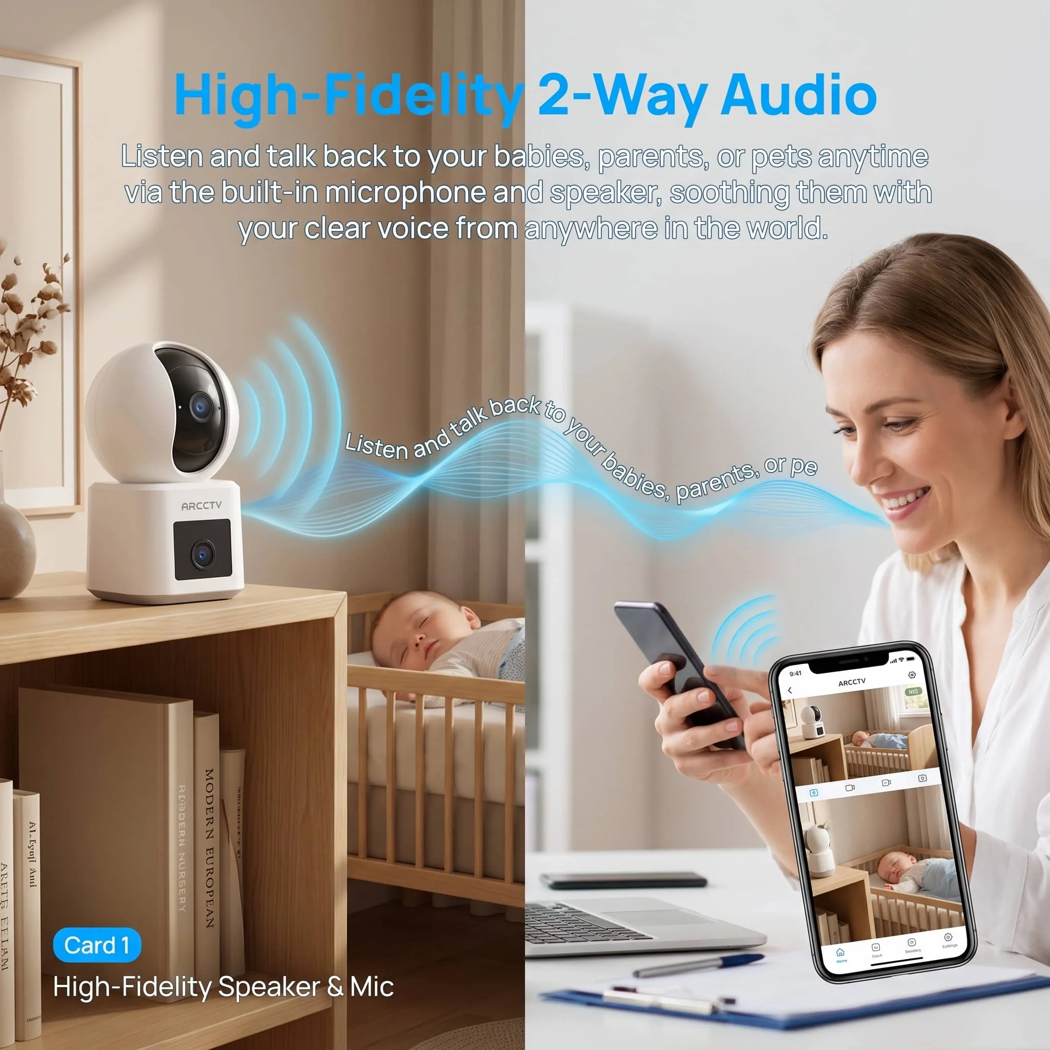 ARCCTV 4MP Dual-Objektiv WLAN-Überwachungskamera HD Zwei-Wege-Kommunikation IR-Nachtsicht Sicherheits-Drahtloskamera 360° ° Automatische Verfolgung anzeigen – Detail 6