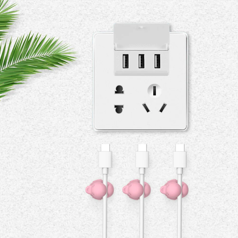 8 قطعة منظمات كابلات سطح المكتب مقاوم للماء سيليكون بطة كابل أصحاب لإدارة الأسلاك أنيق مقاطع الالتصاق القوية #3