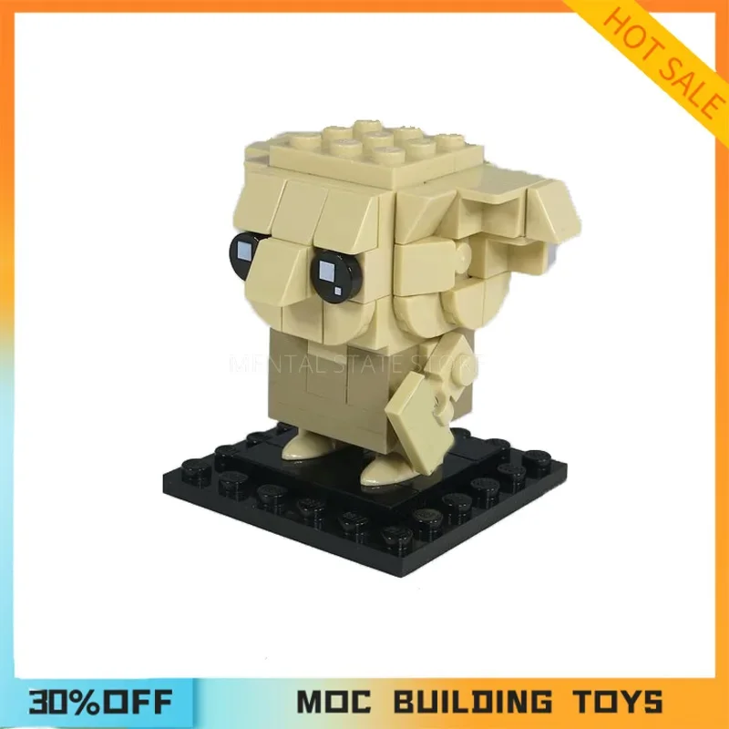 82PCS Customized MOC Fantastic BrickHeadz and Where to Find Them: Dobby Model Building Blocks DIY Creative Assembly Holiday Toys