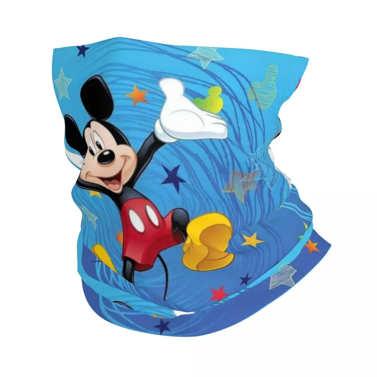 Custom Mickey Mouse Crystal Diamond Bandana Neck Warmer Men Women Winter Hiking Ski Scarf Gaiter Comic Classical Face Cover