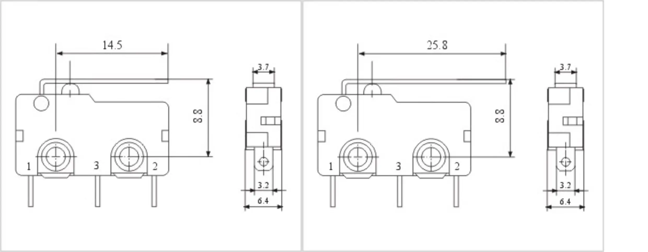 10 Stück Silberkontakt 5A 250V Mikroschalter KW12-A 3-Pin Grifflos KW11 Wegfahrschalter Grüne Abdeckung Schwarzer Kopf – Detail 4