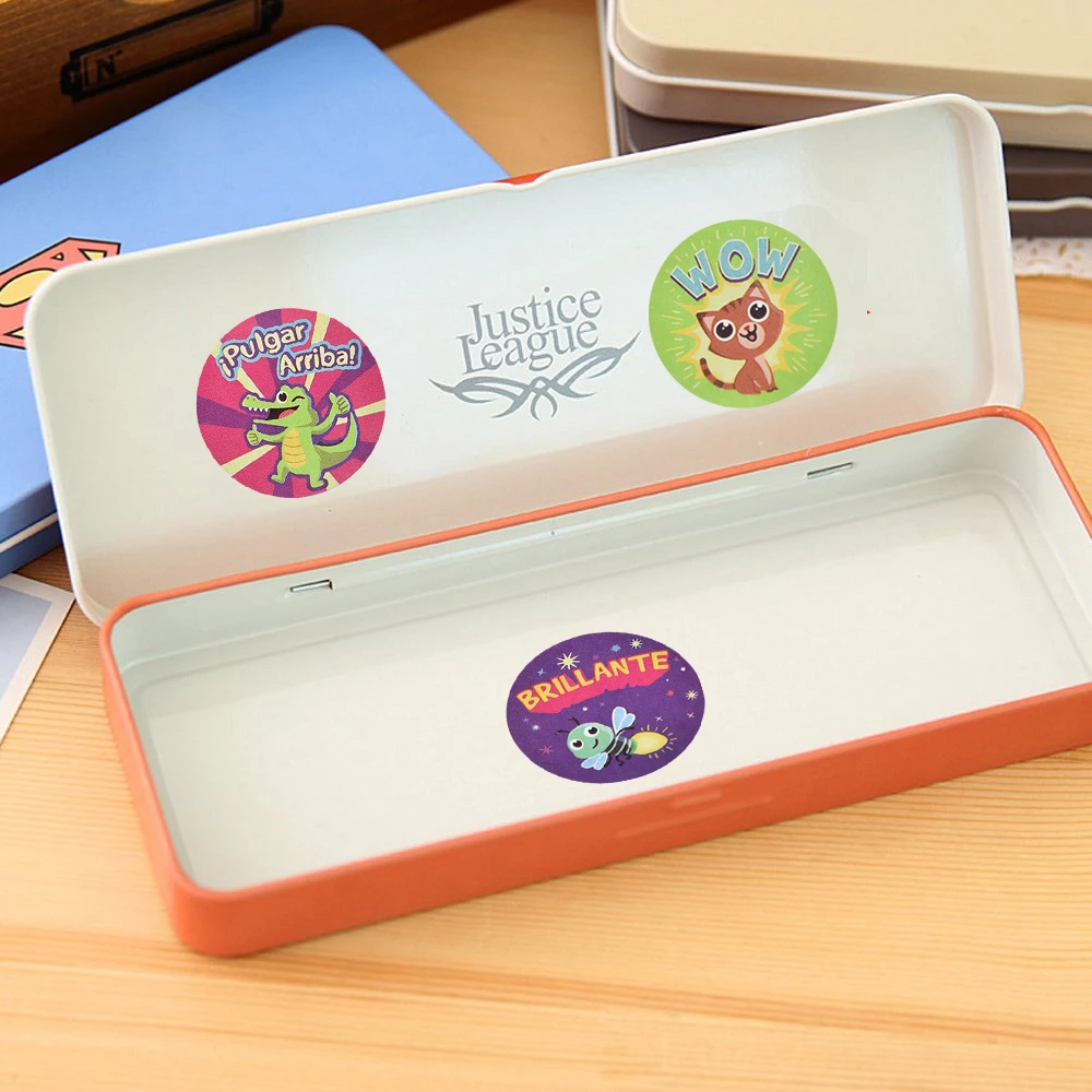 ใหม่500Pcs/ม้วนกำลังใจสติกเกอร์ซีลฉลาก1นิ้วสติกเกอร์กระดาษสำหรับโรงเรียนครูรางวัลนักเรียนเด...