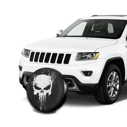 Skeleton Skull Spare Tire Cover Weatherproof Dust-Proof Heavy Metal Wheel Covers for Jeep Pajero 14" 15" 16" 17" Inch - Image 4