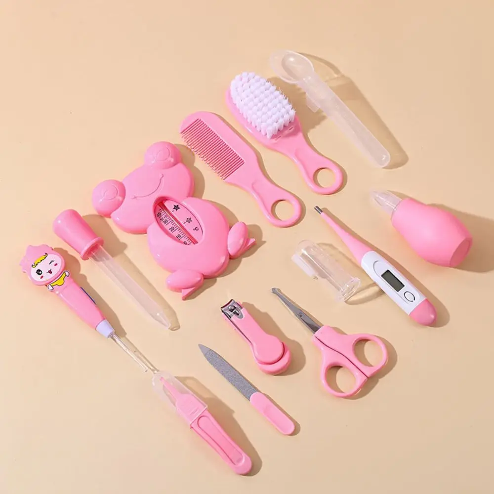 13 unids/set cepillo de lavado de pelo Kit de cuidado del bebé peine aspirador Nasal Kit de aseo para bebés cortaúñas termómetro elementos esenciales para el cuidado del recién nacido