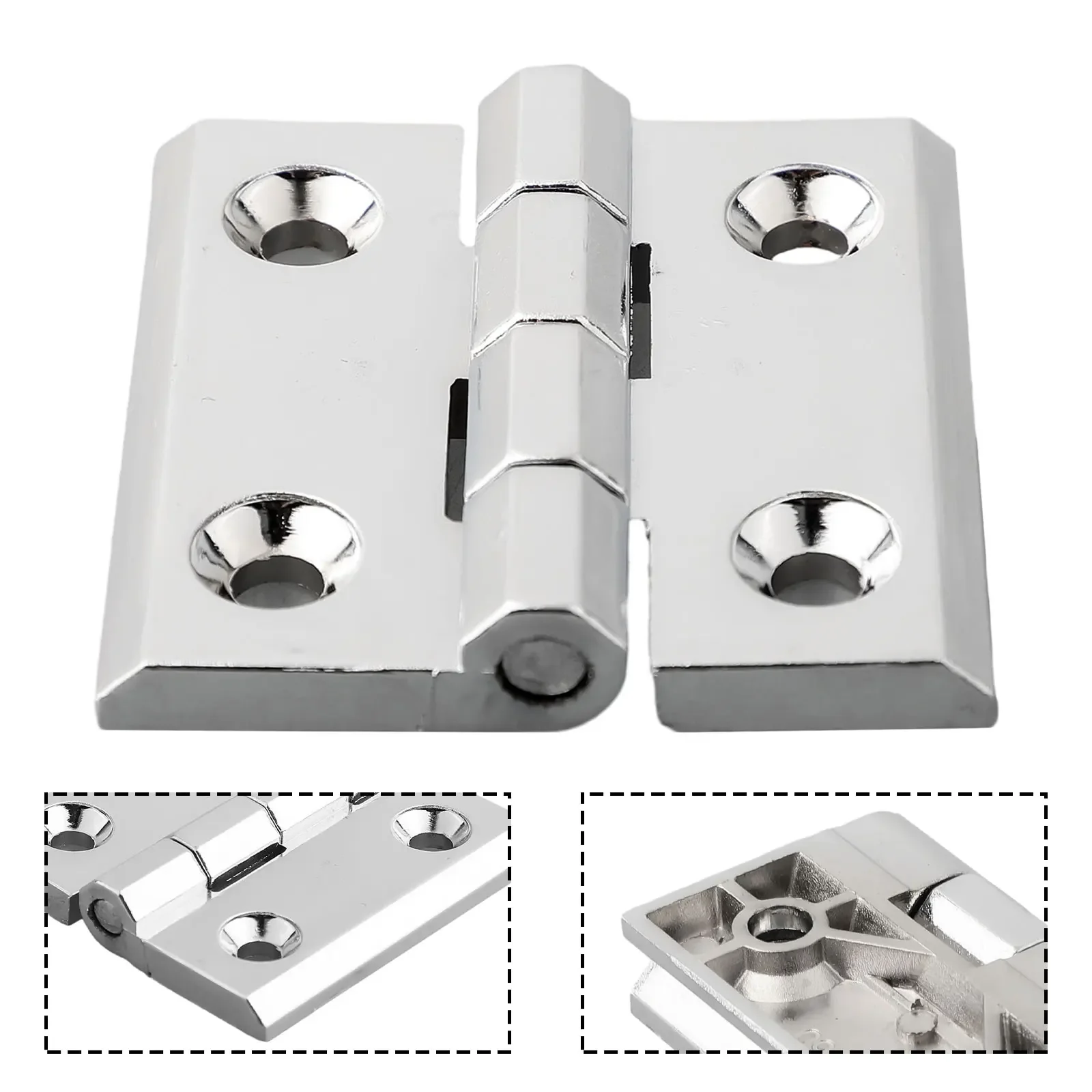 Butt Hinging Door Metal Silver Hinge Cabinet Aluminium Box Backflap Shed Zinc Alloy 40*40mm 50*50mm 60*60mm Hardware