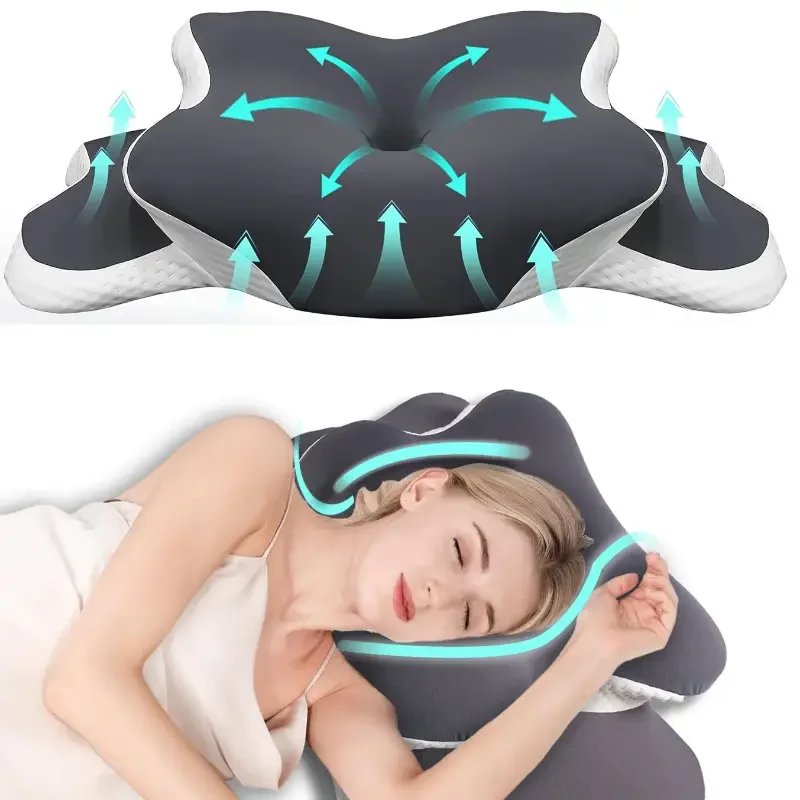 Orthopedic Memory Foam Pillow Ergonomic Neck Pain Relief Contour Support for Side Back Stomach Sleepers Gift