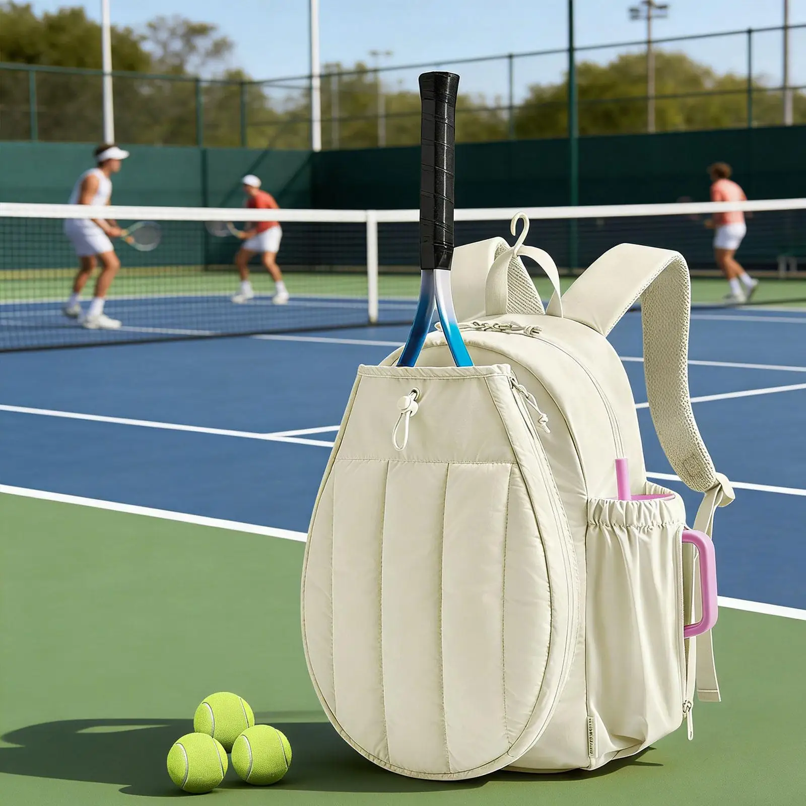 Badminton Racquet Carrier Waterproof Tennis Sports Duffle Bag Paddle Organizer for Women Men Girls Boys